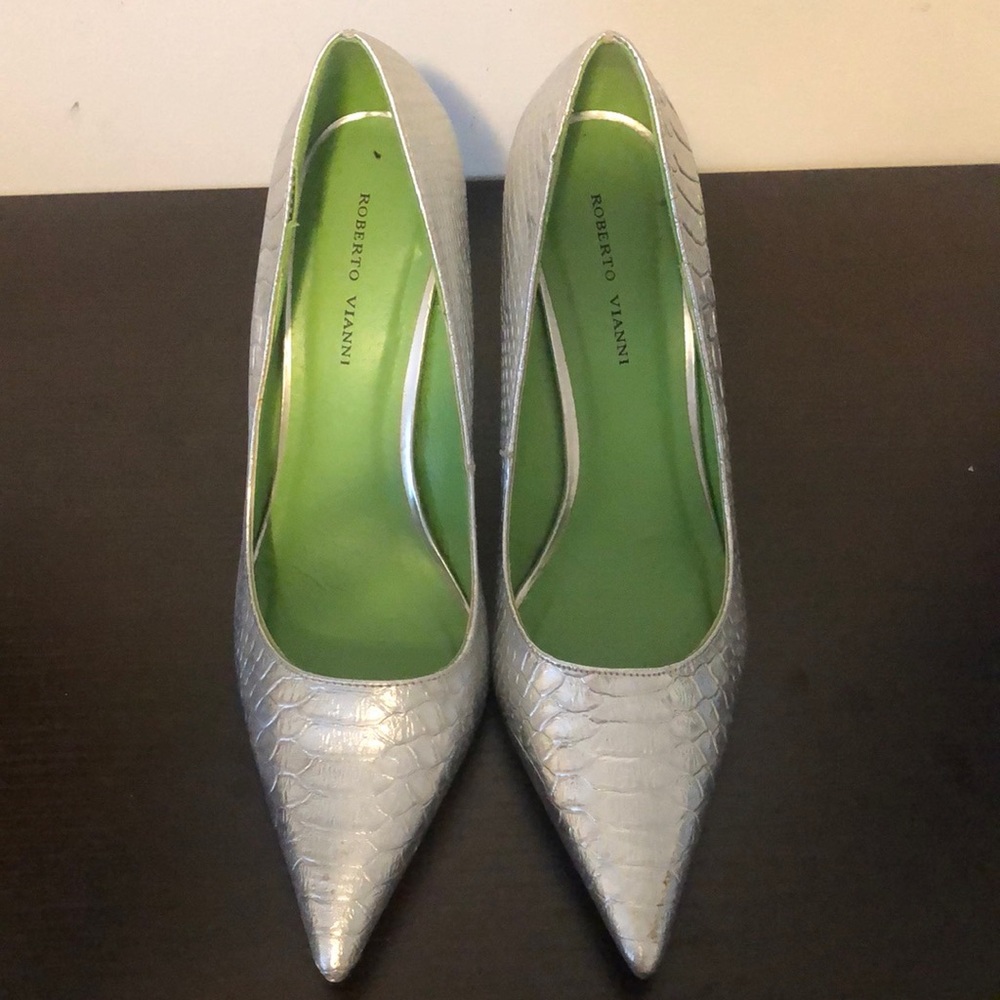 Roberto Vianni silver snake skin pattern